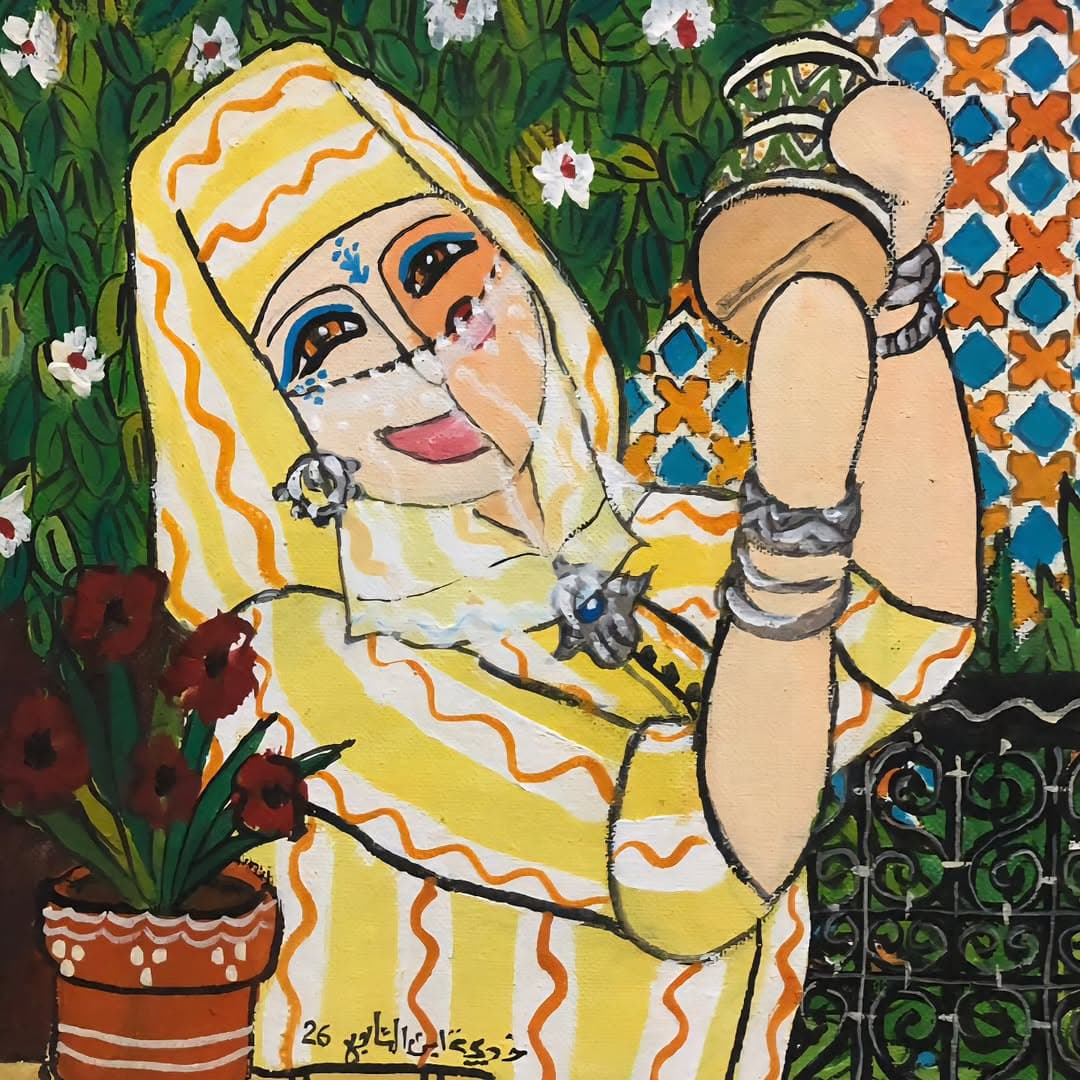Collection d'œuvres "Femmes Marocaines" — Peintures contemporaines par Khadija Bentajar