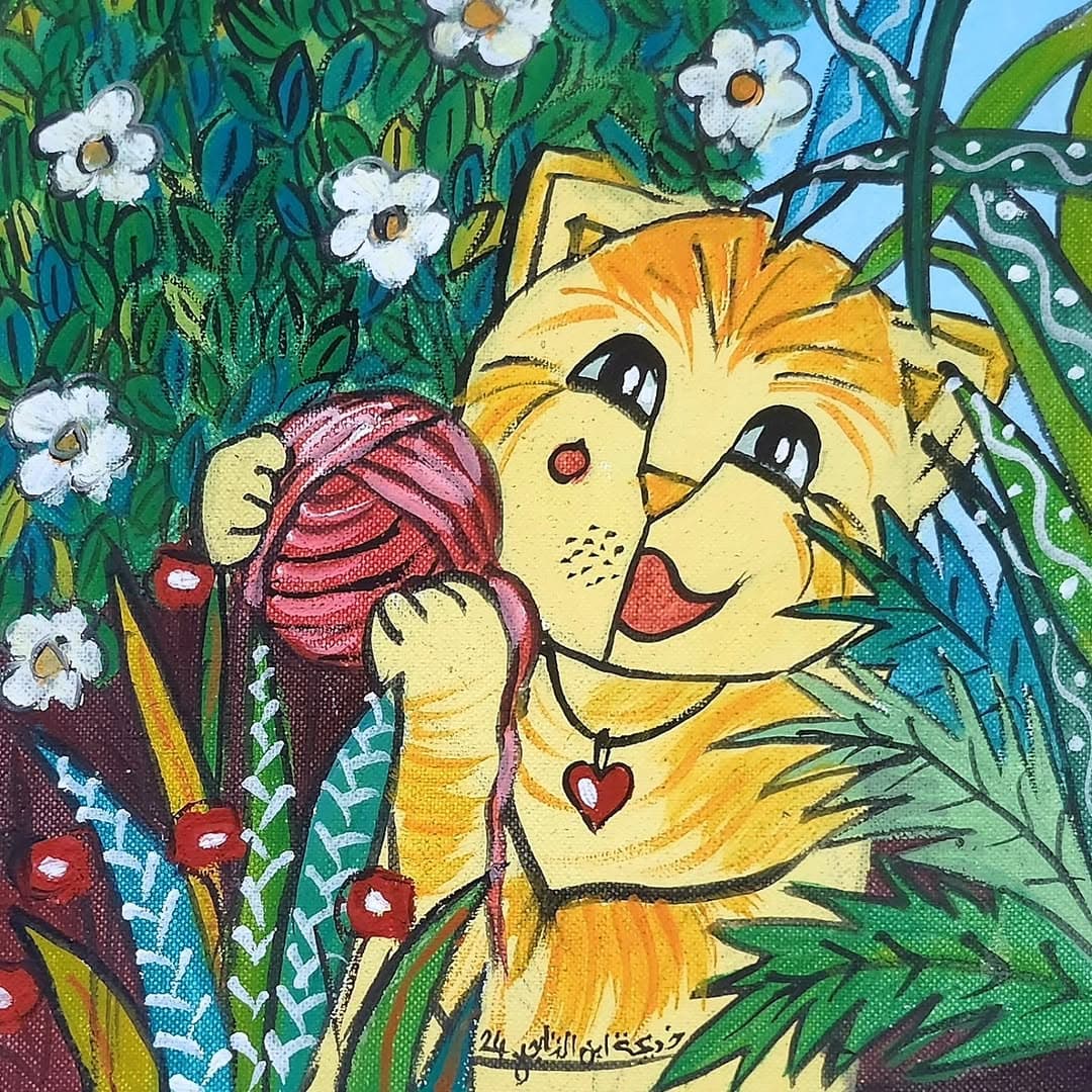 Tableau "Décor de Fantasia" — Art contemporain marocain par Khadija Bentajar